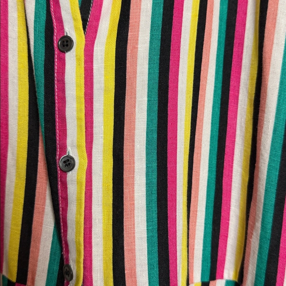 Pure Collection Multicolor Striped Long Sleeve Dress Size 10 - Picture 12 of 12